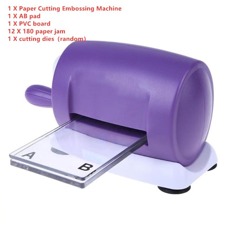 Hand Schneiden Stirbt Briefmarken Präge Maschine DIY Sterben-schneiden Maschinen für Scrapbooking Album Papier Handwerk Haushalt Schablone Cutter Werkzeug: Violett Gruppe