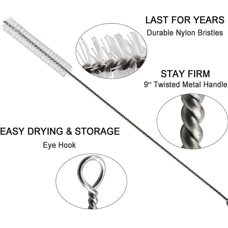 35cm Spring Load Beer Bottle Filler Kit,Bottling Bucket Spigot &amp;Brush &amp; 1M Hose,Stainless Steel Wine Transfer Tools For Homebrew