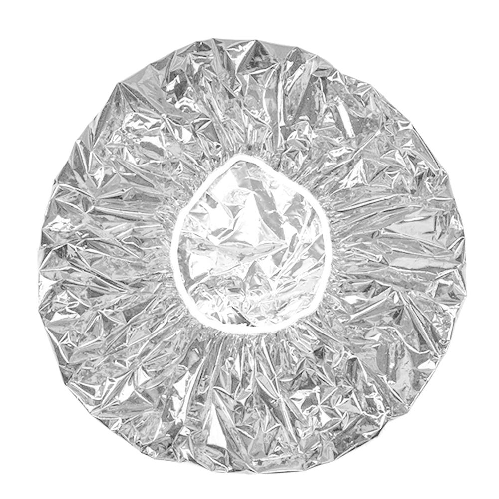 1PC Aluminum Foil Waterproof Heat Insulation Cap for Beauty Salon Hat Disposable Spa Hair Salon Shower Cap Bath Shower Cap: Silver