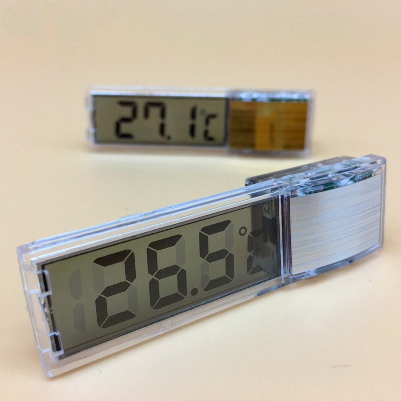 Termómetro Electrónico Digital 3D de Metal plástico para acuario, medidor de temperatura para peceras, de oro y plata