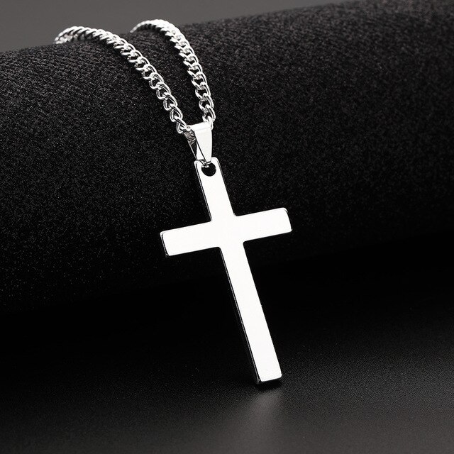 Legenstar Christian Jezus Titanium Kruis Ketting Rvs Goud Zilver Zwart Gebed Choker Cross Hangers Punk Sieraden