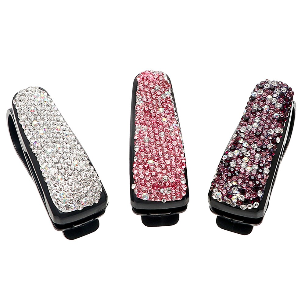 Rhinestone Car Sun Visor Glasses Holder Fastener Clip for LADA Priora Kalina Granta Vesta Xray X-Ray lights niva 4x4 vaz