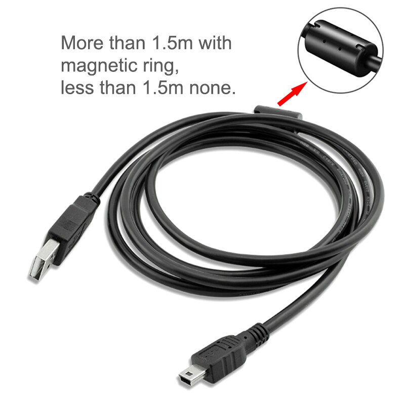 Przewód USB mini 5 pinów z męskiego na męskie szybka ładowarka danych kable robić odtwarzacza MP3 MP4 wideorejestrator samochodowy GPS aparat cyfrowy HDD mini kabel usb linia