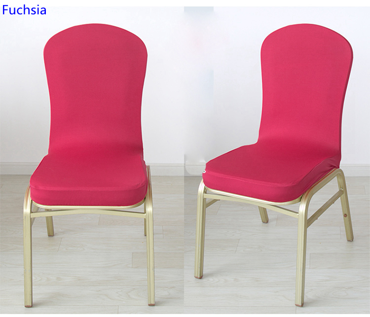 Fuchsia kleur spandex half stoelhoezen voor bruiloft stoel decoratie lycra stretch partij stoel uitverkoop voor evenementen tonen