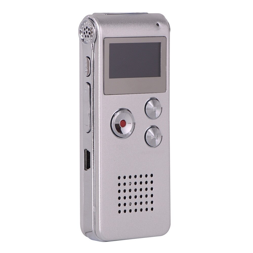 Moderno reproductor MP3 dictáfono con grabadora de voz y sonido DIGITAL, de acero, recargable, 8GB: SL