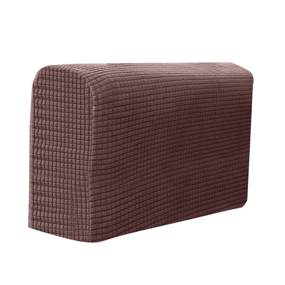 2 Pcs Sofa Furniture Armrest Covers Couch Chair Arm Protectors Stretchy for Home SDF-SHIP: dark brown