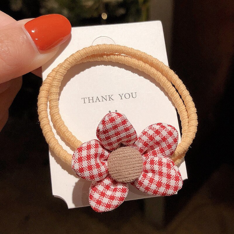 Baby Mädchen Elastische Haar Bands Kleine Blumen Haar Zubehör freundlicher Haar Tragen freundlicher Haar Ring Kopfschmuck Haar Styling Werkzeuge