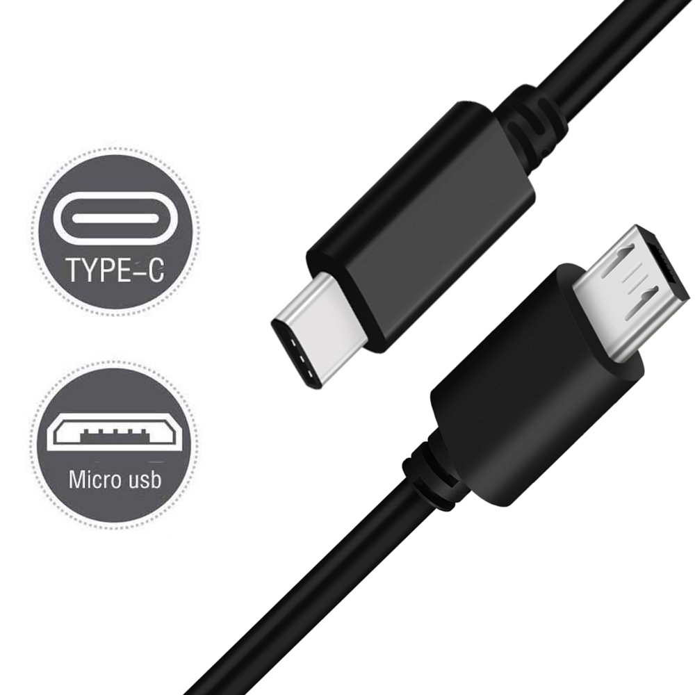25cm 50cm 100cm Micro USB zu Typ-C Kabel Daten Sync Ladekabel OTG Adapter Stecker kabel Für Android Handy MacBook