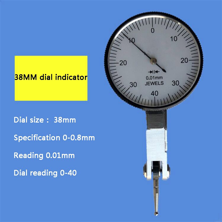 Dial Indicator Lever Calibration Dial Indicator High Precision 0-0.8mm Dial Indicator Measuring Instrument CH: Pink