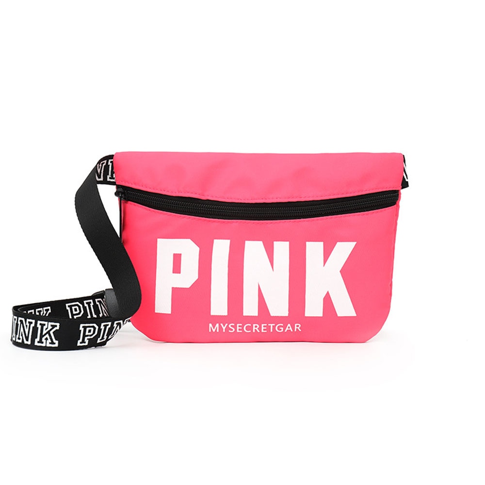 Women's Waist Bag Pink Fanny Pack Beach Diagonal Bag Card Holder Chest Bag Casual Heuptas Pockets Pouch Belt