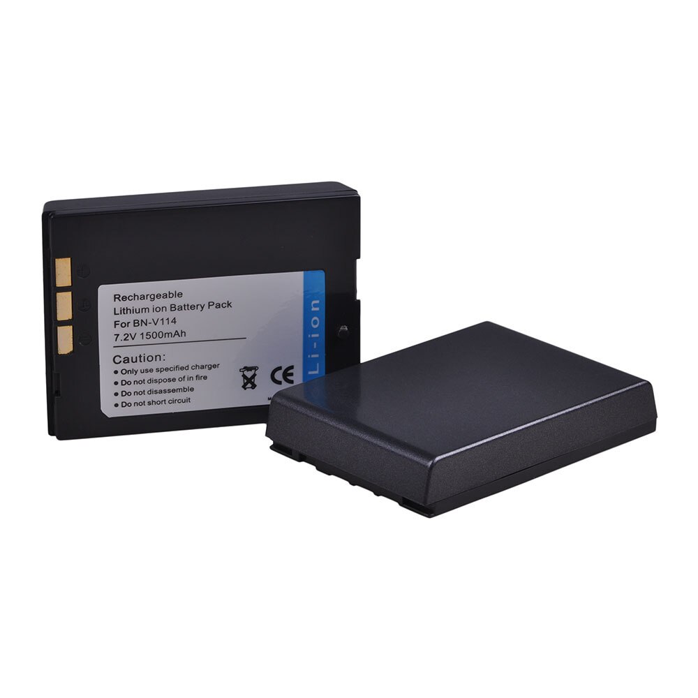 2Pcs 1500mAh BN-V114 BN-V114U BNV114 Battery for JVC GR-DVP1 GR-DX100EK GR-DVP3 GR-DX106 GR-DX48 GR-DVP3 ST GR-DX107 GR-DX55