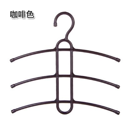 Magic Slip-resistant Plastic Drying Racks Fish Bone Multi-layer Clothes Hanger Wardrobe Organizer Clothing Support 2 Pieces/Lot: Brown
