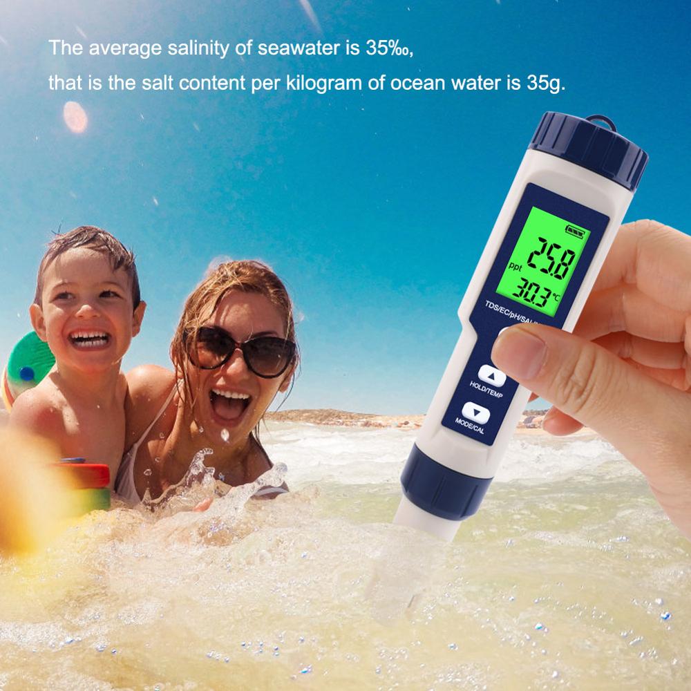 Medidor digital de salinidad de agua de mar de alta precisión para cocina, medidor de concentración de sal, salímetro para Alimentos, Agricultura, estanque de peces, sopa