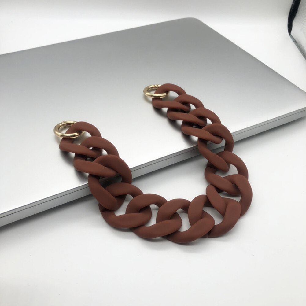 Bag Acrylic Resin Chain 1 PC Handbag Chain Detachable Bag Accessory 30cm/41cm Bag Strap Replacement Shoulder Strap: brick red / 30cm