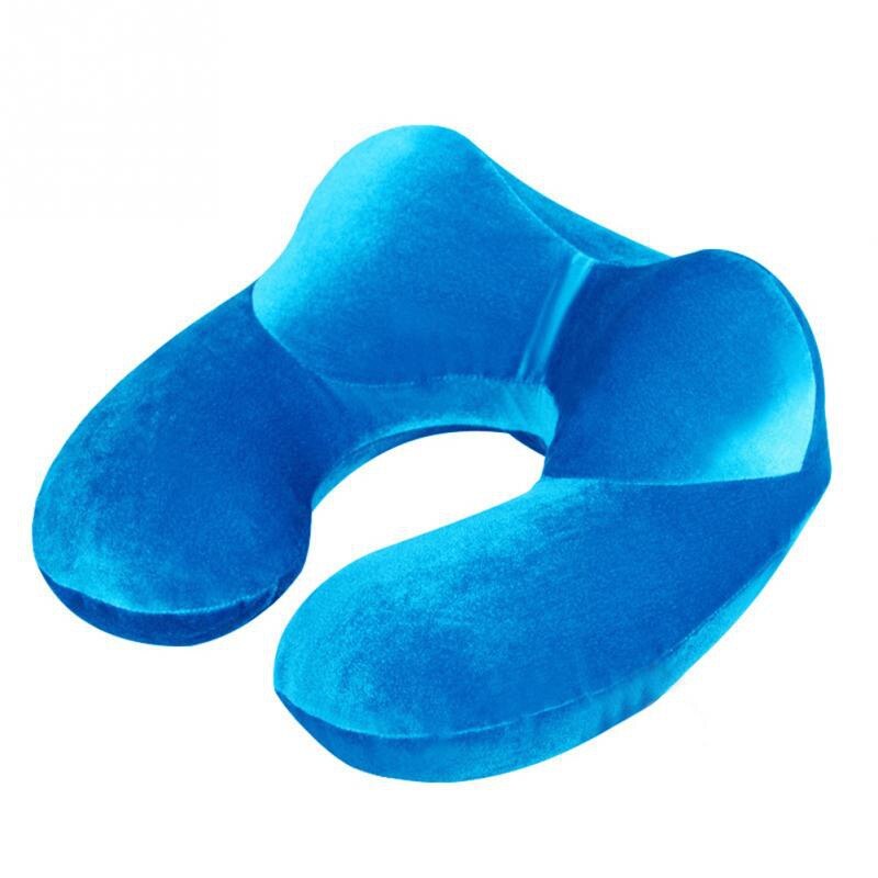 U-vorm Reizen Kussen voor Vliegtuig Opblaasbaar Nekkussen Reizen Accessoires Comfortabele Kussens voor Sleep Thuis Textiel 4 Kleur