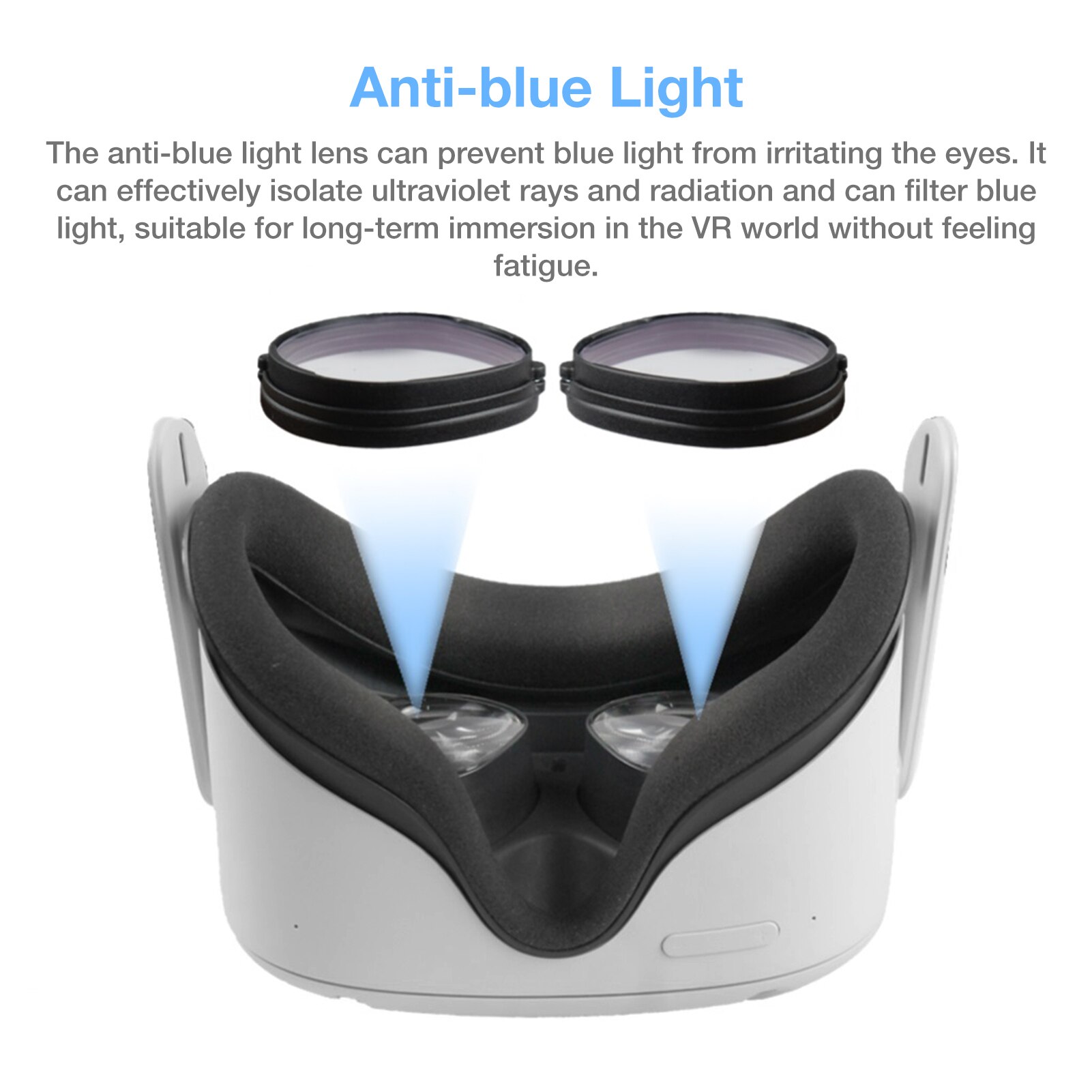 1Pair Black Eyeglass Magnetic Frame For Oculus Quest 2 VR Protection Oculus Quest 2 VR Glasses Accessories