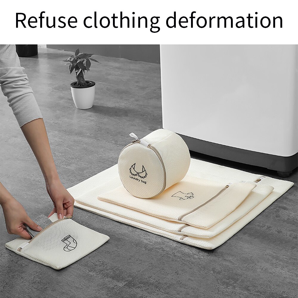 Bolsa de almacenamiento de ropa para lavar, bolsa de red para lavar ropa interior para lavadora doméstica, bolsa de red, Bolsa de lavado de sujetador, antideforma, 6 piezas