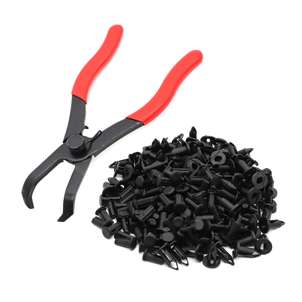 50/100PCS Fender Clip Body Rivet 7661855 8mm Hole For Polaris ATV UTV Plastic Body Rivet Pliers Tool and Rivets