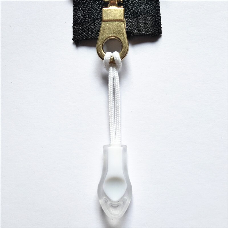 50Pcs Backpack Zipper Transparent Pull Cord Zip Fastener Zip Slider
