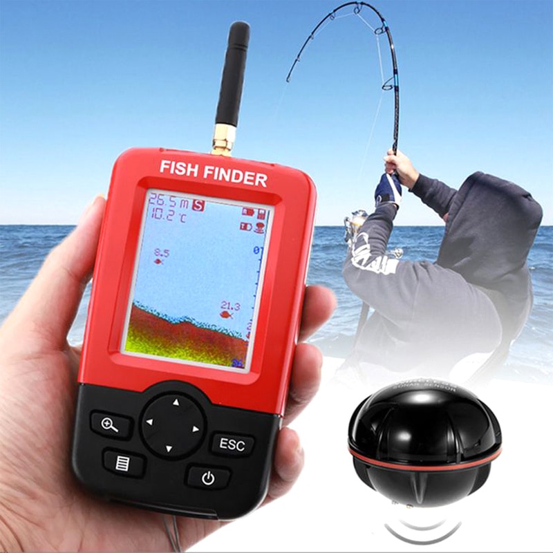 100M Wireless Fish Finder Portable Sonar Fish Finders Fishing Lure Echo Sounder Fishing Finder Lake Sea Fishing Portable
