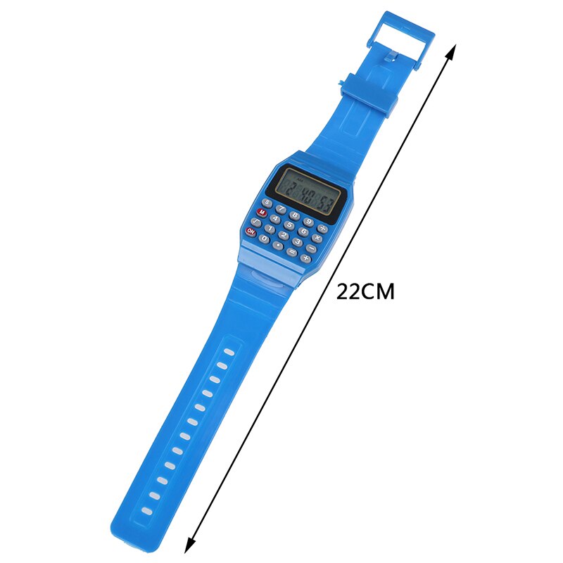 LED Calculator Watch Electronic Digital Chronograph Computer Kids Children Boys Girls Sport Rubber Wrist Watches