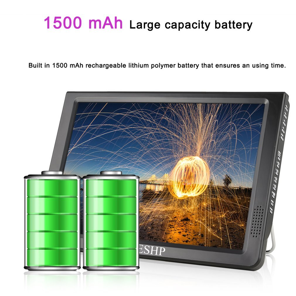 LESHP Tragbare D12-ATSC Multimedia Spieler LCD Anzeige mit Digital TV Tuner 12,1 zoll Monitor LED Tafel Fahrer HD USB/TF