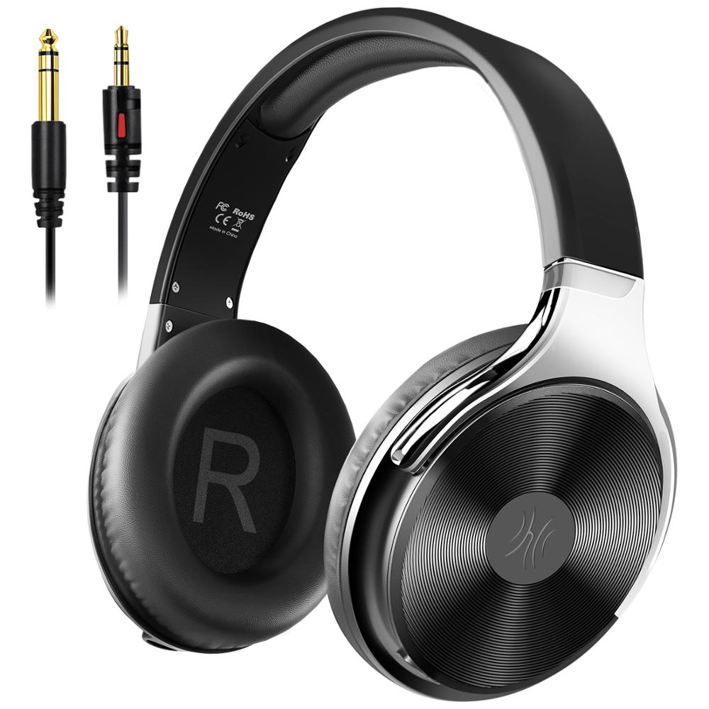 Oneodio Studio casque HI-FI haute définition son sur oreille casque filaire avec micro fermé-dos HIFI casque 3.5/6.35 Jack: Silver
