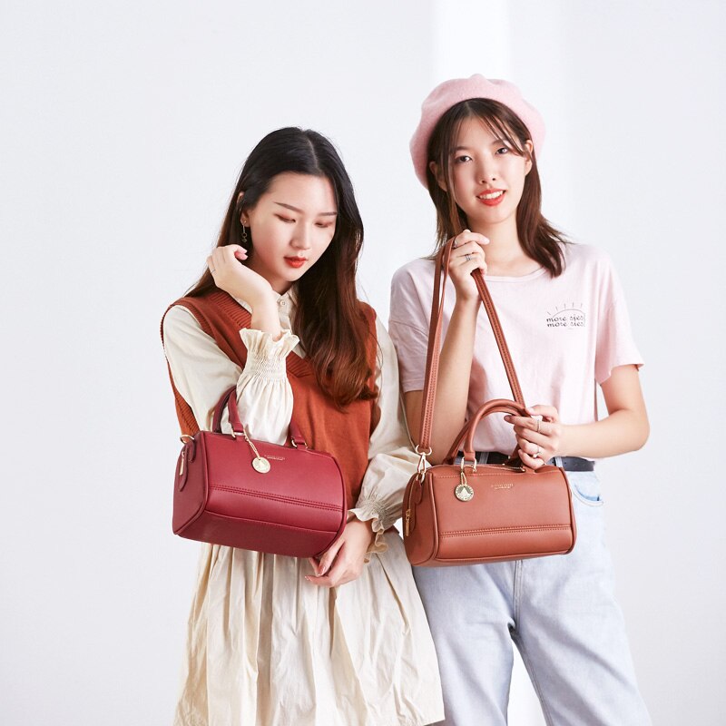 Boston Sac à main en cuir souple femme épaule bandoulière Sac de messager Bolsa Sac dames Long fourre-tout femmes Sac à main MEW