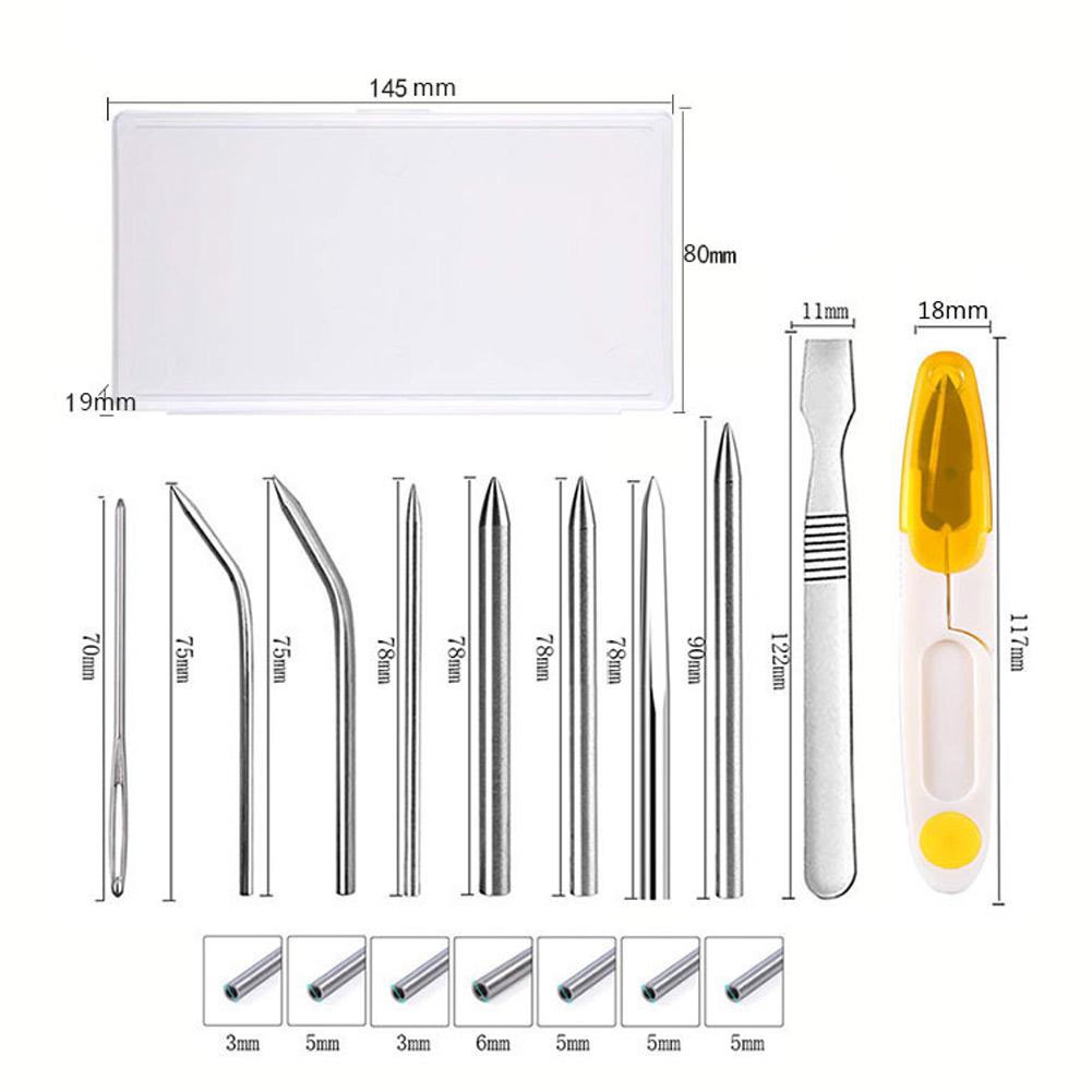 Stainless Steel Paracord Needle Paracord rope Stitching Set FID Lacing Stitching Needles Smoothing Tool for DIY Bracelets: Red