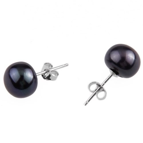 Bracciale Placcato Oro Bracciale Perle Nere Tahiti Naturale Acqua Dolce 9-10 Mm - Gioiello Handmade In Oro Placcato, Lunghezza 7.5 Pollici Bracciale Perle Nere 7.5 Pollici - Foto 11