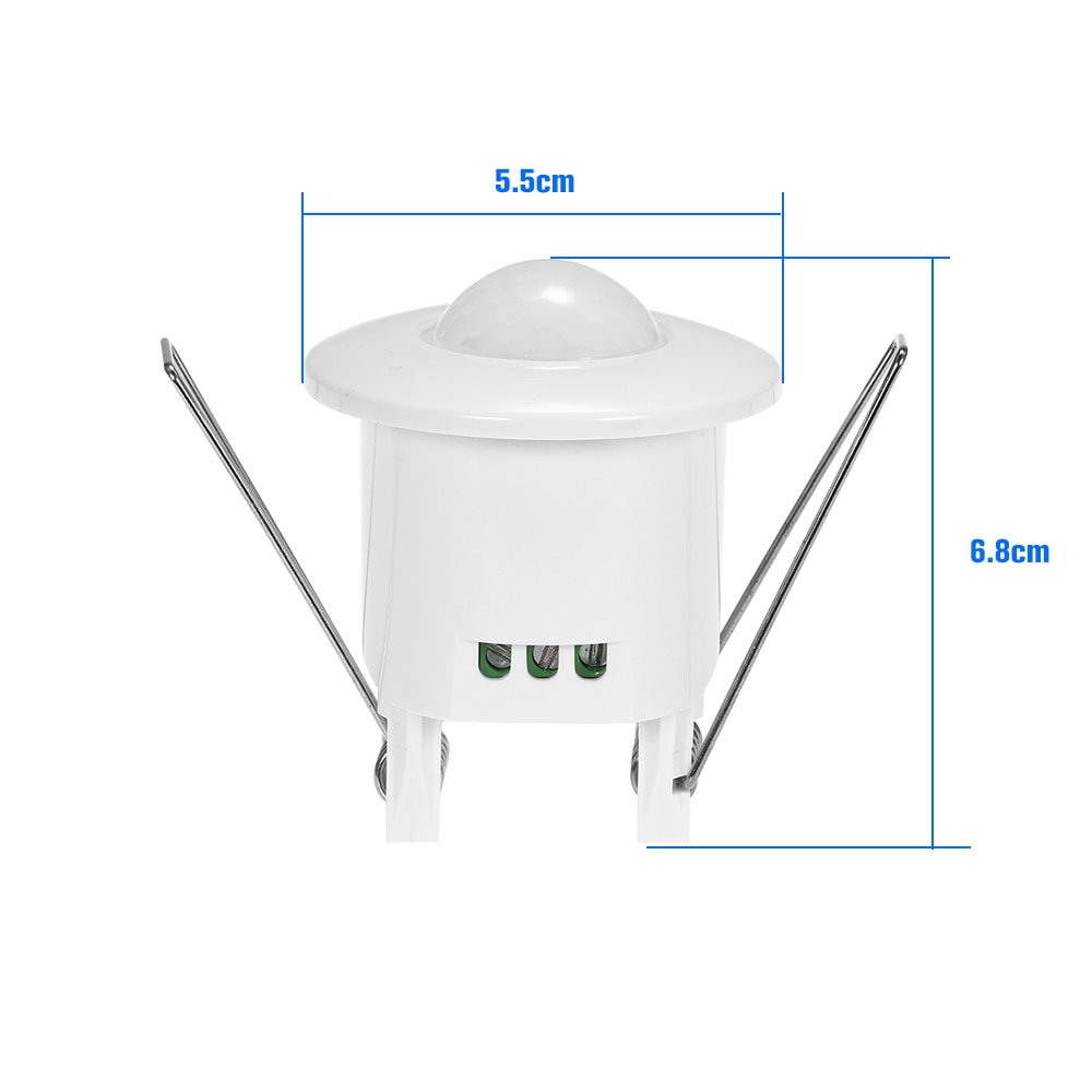 Mini Infrared Motion Sensor Switch 360 Degree PIR Detection Recessed Ceiling Occupancy Motion Sensor Detector Lamp Light Switch