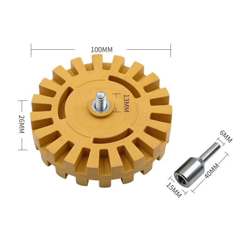 Car Pneumatic Rubber Eraser Wheel Pad Rubber Disk Decal Eraser Wheel Car Sticker Remover Paint Cleaner Car Polish Auxiliary Tool