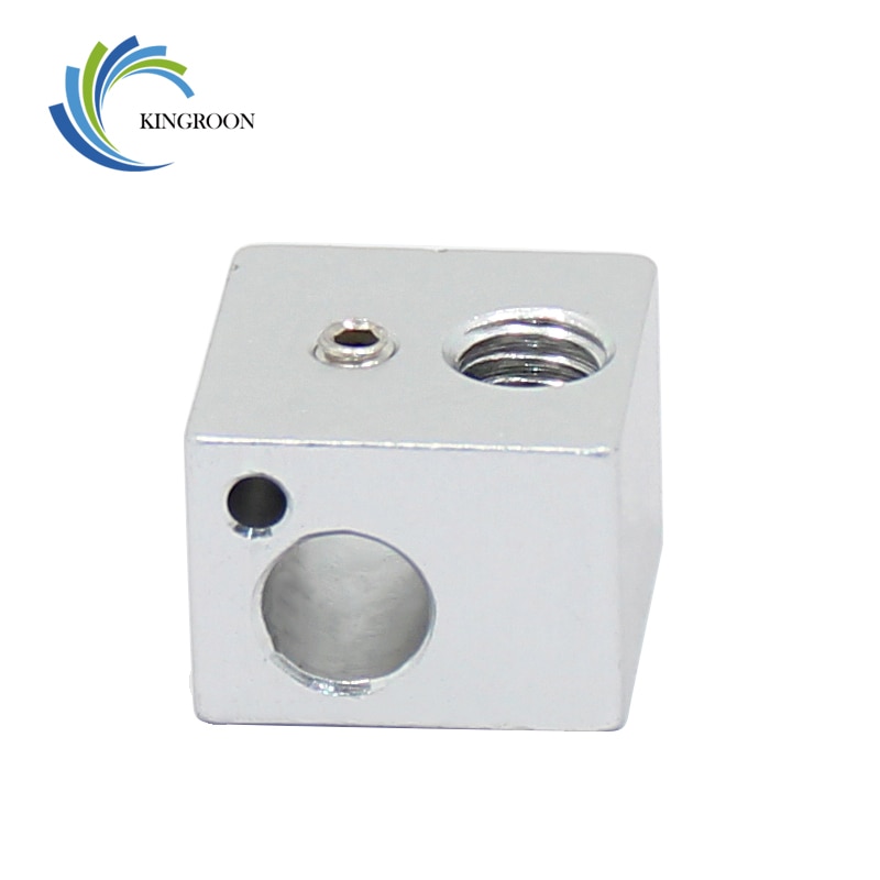 KingRoon E3D V5 J-kopf Heizung Block Extruder Teil Aluminium HotEnd V5 Wärme Block 16*16*12mm Silizium fallen abdeckung 3D Drucker Teile