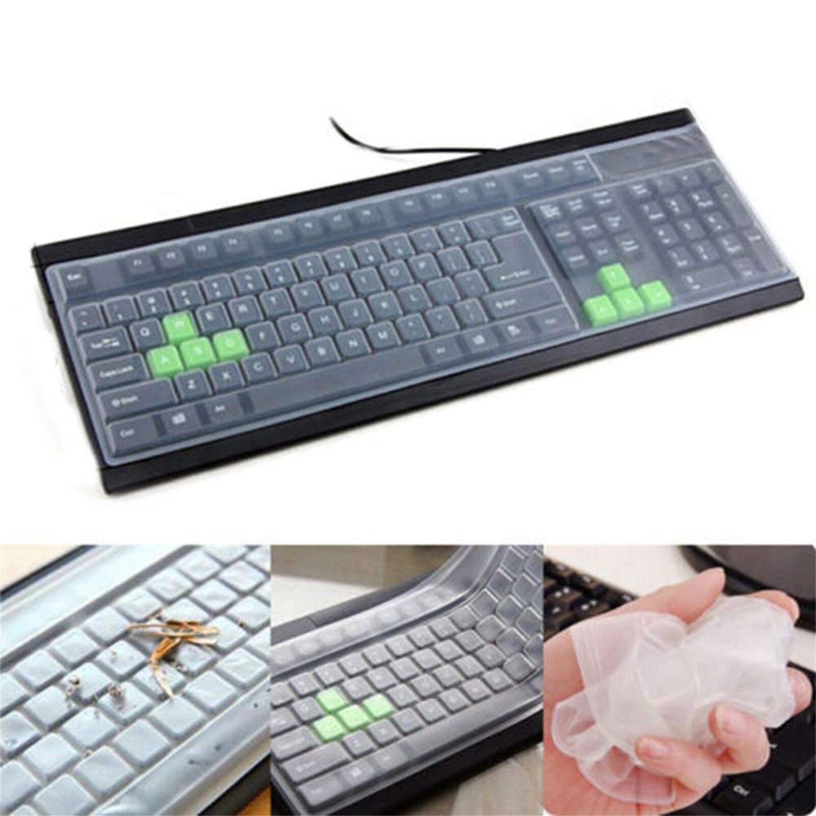 2021 nova quente universal silicone desktop computador teclado capa protetor de pele filme capa protetora de pele filme capa à prova dwaterproof água