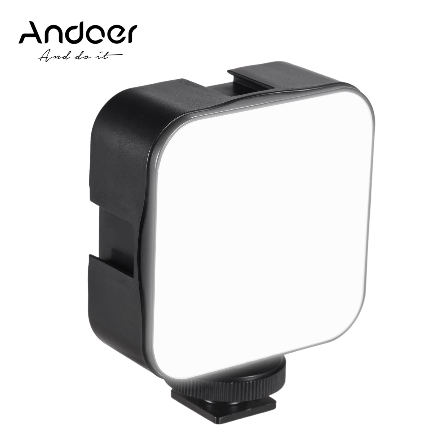 Andoer 5W Mini Led Video Licht Fotografie 6500K Fill-In Lamp Dimbare Xcold Schoen Mount Adapter Voor canon Nikon Sony Dslr Camera