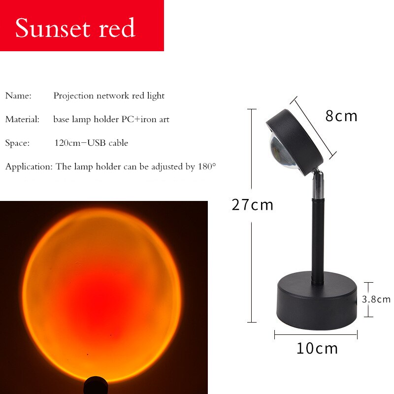 Zonsondergang, Zonsondergang Lichten, De Zon Zal Nooit Vallen Op De Vloer, Projectie Vloer Lampen, slaapkamer Achtergrond Muur Projectie Lampen