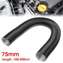 Schokbestendige verwarmingsleiding, corrosiebestendig en vlamwerend, zwart 75mm & koudeluchtleiding