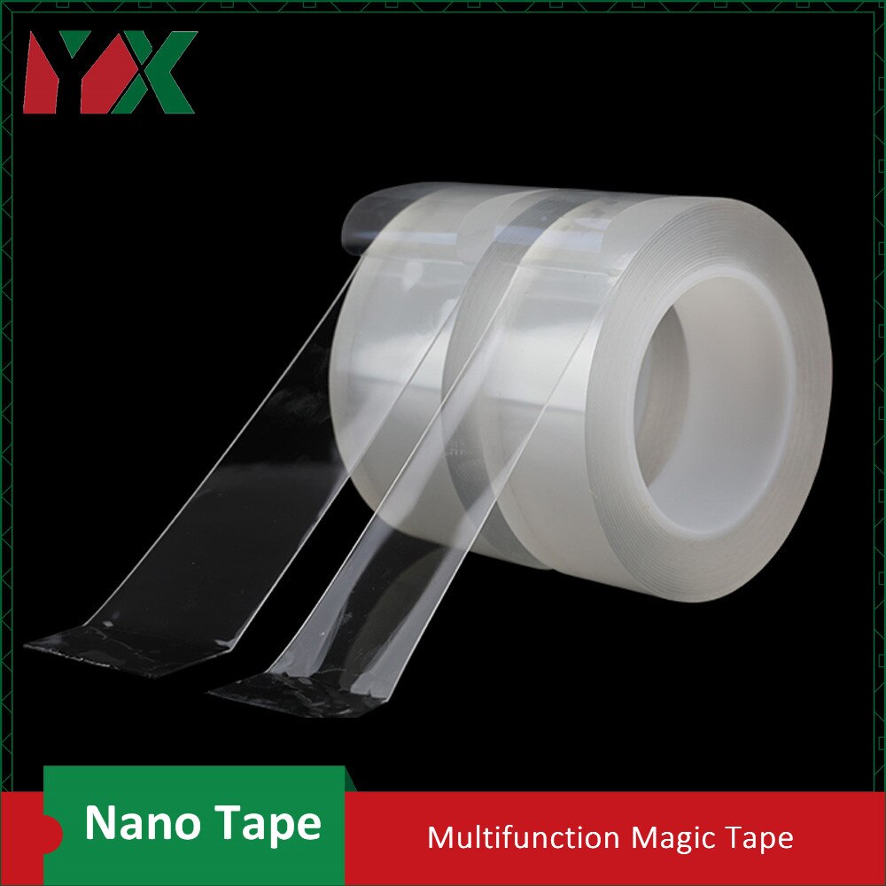 YX Multifunctionele Transparante Nano Magic Tape dubbelzijdig Plakband Traceless Wasbare Afneembare Gel Grip Sticker Home