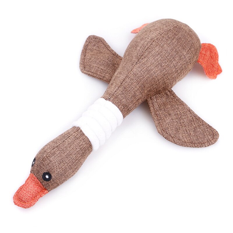 Dog Squeak Toys Wild Goose Sounds Chew Toy Cleaning Teeth Puppy Dogs Interactive Training Supplies Dog Educational Plush Toys: C