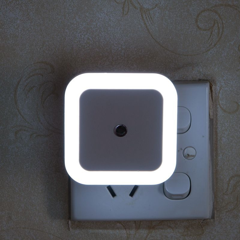 Langaton sensori led yövalo eu us plug mini neliön yövalot vauvahuoneen makuuhuoneen käytävävalaisin: Valkoinen / Meille