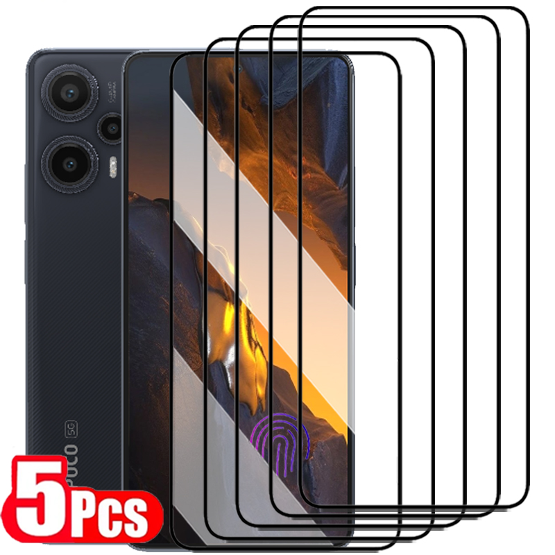 5 Stuks Full-Screen Gehard Glas Voor Poco F 5X5X3X4 F2 M3 M4 Pro 5G Schermbeschermers Voor Poco M 5S M5 C40 F3 F4 Gt X3 Nfc Glas: Bundle8