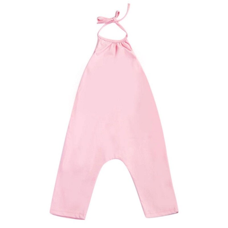 Mode Baby Boy Meisje Katoenen Romper Baby Peuter Kind Band Jumpsuit Outfit Zomer Strappy Overalls Rompertjes Baby Kleding 1-5Y: pink / 5T