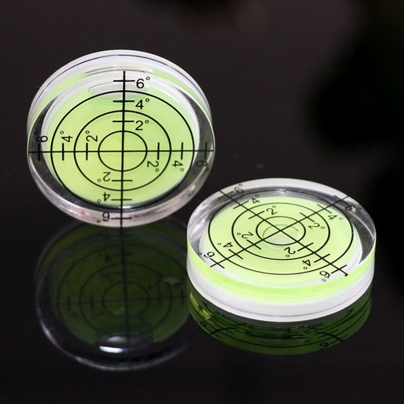 Bubble Spirit Level Circular Mini Horizontal Cardan Level Inclinometer for Telescope Tripod Phonograph Turntable Measuring