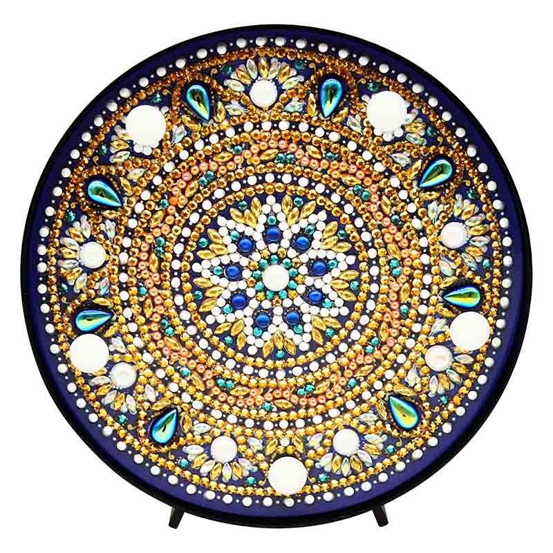 Homfun diamant maleri led lampe lys mandala 5d diamant broderi landskab rhinestones diy diamant jul halloween: Zxd 066