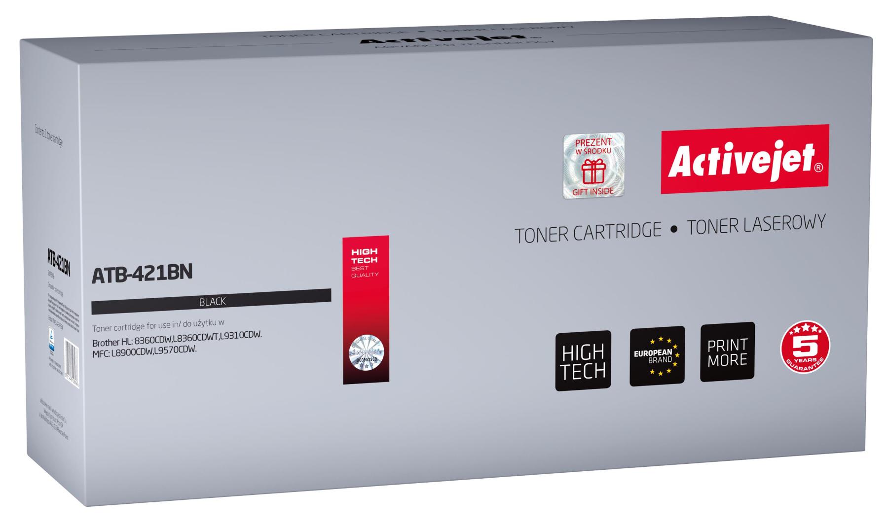 Activejet Atb-421bn Compatibel Toner Cartridge Zwart 1 Stuk (S)