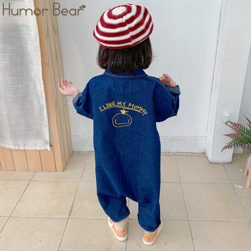 Humor Beer Kinderkleding Jumpsuit Herfst Pocket Jongens Meisjes Casual Brief Tooling Denim Kids Kleding Peuter Jongens Meisjes