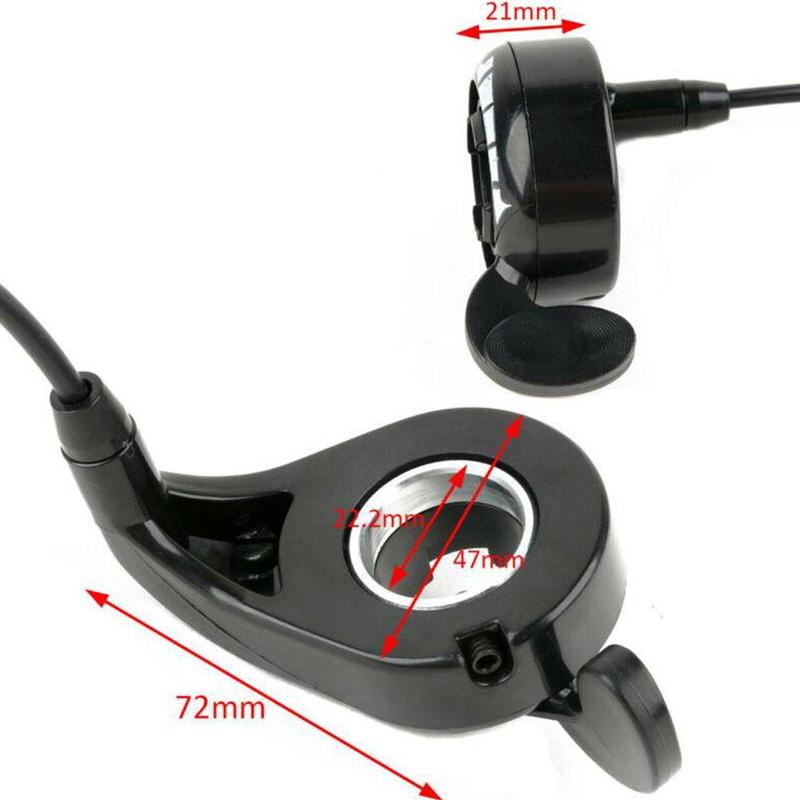 Gaspedaal Snelheid Controle Elektrische Fiets Plastic Metalen Thumb Throttle Scooter Accessoires Zwart Vervanging Praktische 3 Draad Grip