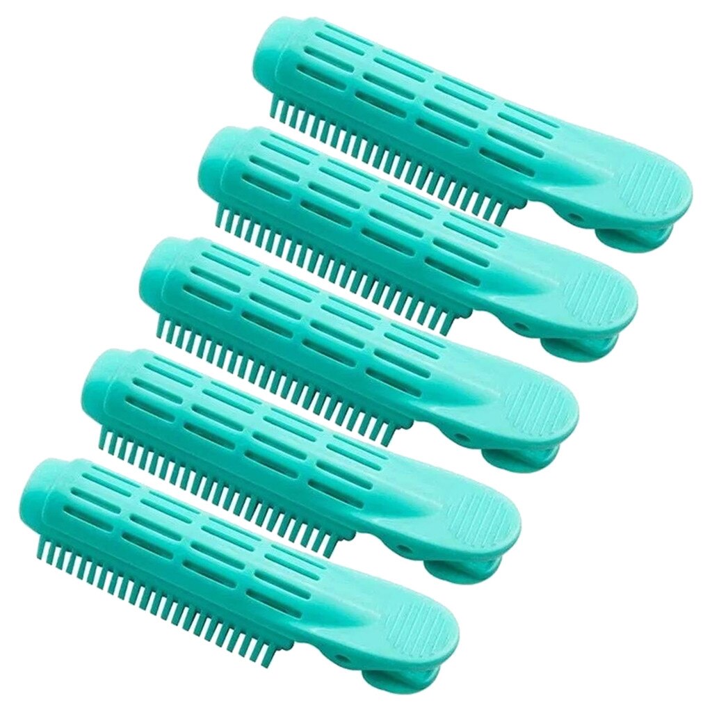 5pc pince à bigoudi auto-prise Volume pince à bigoudi cheveux naturellement bouclés coiffure: Bleu