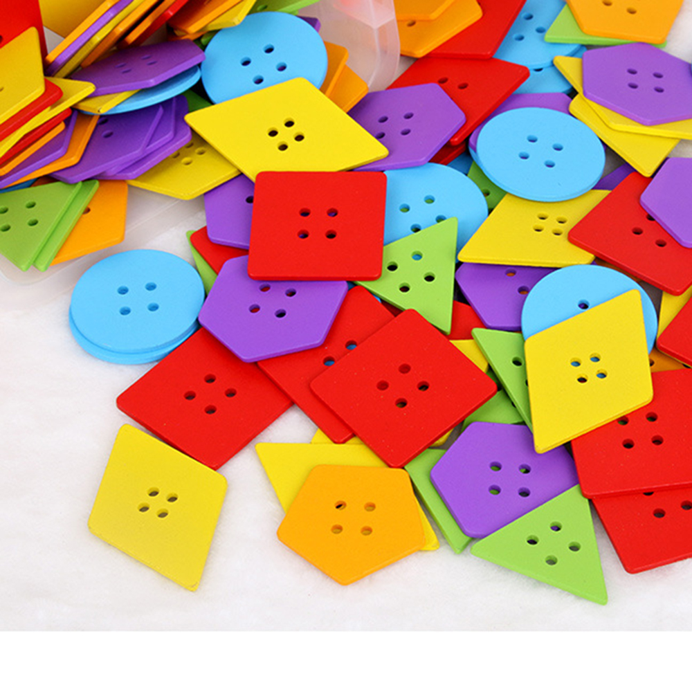 Taste Puzzle Spielzeug Taste Schnürung Spielzeug für Kinder Threading Tasten Pädagogisches IQ Spiele Hand-auge Ausbildung Mit Lagerung box