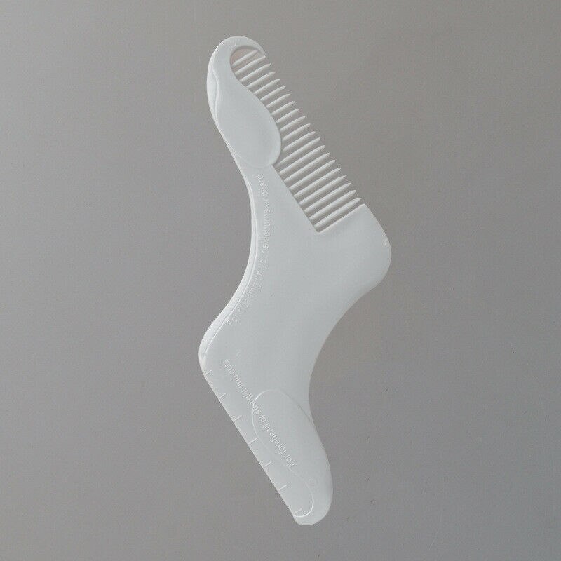 The Beard Bro-Beard Peigne saillant pour hommes, outil pour des lignes parfaites, coupe modèle T,: WHITE
